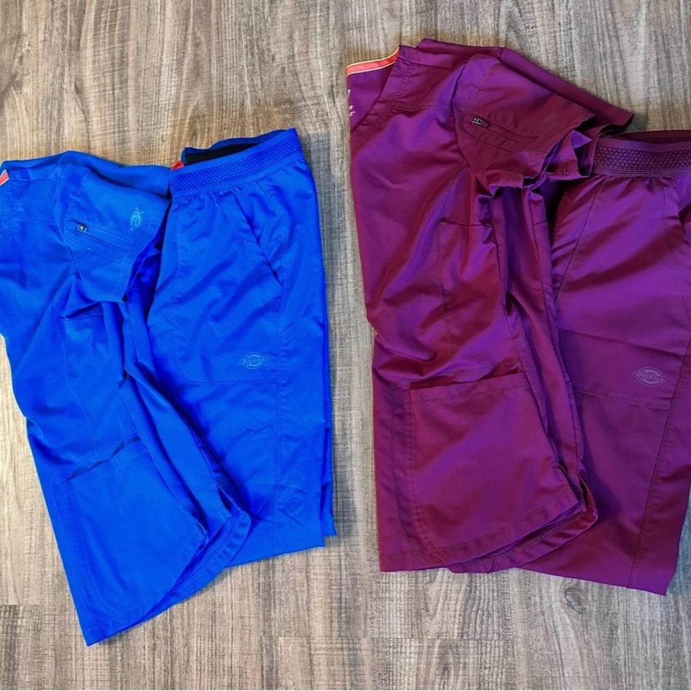 Dickies Vibrant Blue and Rich Purple Scrub sets